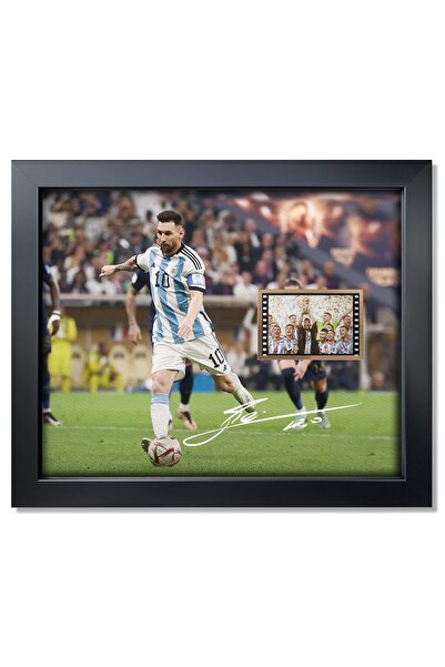 ALAYRA International كرة قدم موقعة من ألايرا، تذكار ليونيل ميسي، صورة مجمعة م...