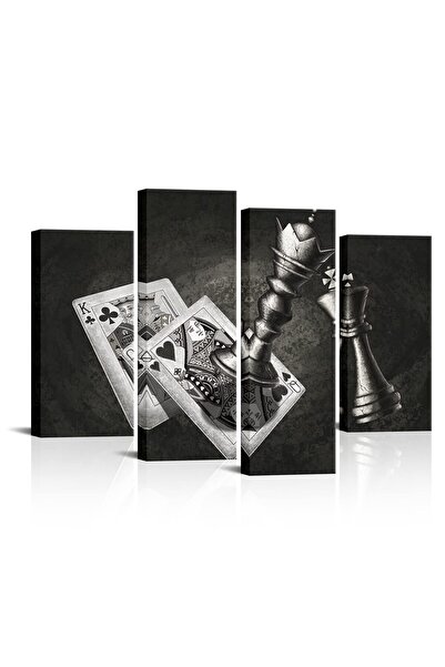 ALAYRA International لوحات جدارية فنية للشطرنج بالأبيض والأسود من ALAYRA، تصو...