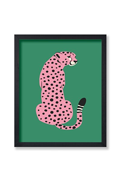 ALAYRA International ملصق ألايرا ماستر تشيتا - طبعة فهد وردية - فن النمر - فن...