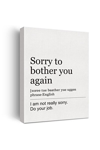 ALAYRA International ألايرا، لوحة جدارية مطبوعة على قماش بتصميم "آسف للإزعاج ...