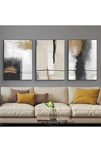 ALAYRA International مجموعة صور تجريدية حديثة بخطوط هندسية من ALAYRA، مناسبة لغرفة المعيشة وغرفة النوم، ورق جدران ملصق