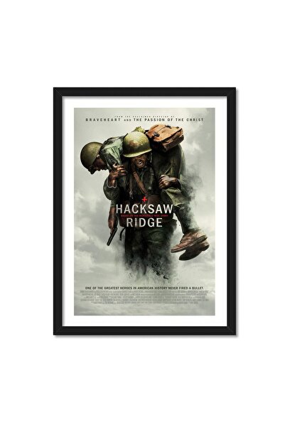 ALAYRA International ألايرا - إطار ملصقات هوليوود، ملصق فيلم هاكسو ريدج، إطار من الزجاج الأكريليكي، مناسب للغرف والمكاتب