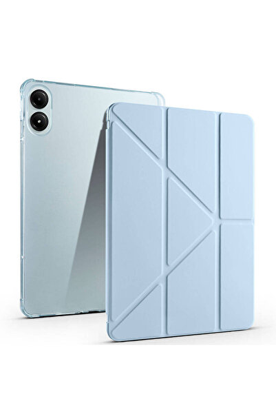 kılıffuarı حافظة Xiaomi Redmi Pad 2 Pro من السيليكون ثلاثية الطي مع حامل قابل للطي وغطاء ناعم مع حجرة للقلم