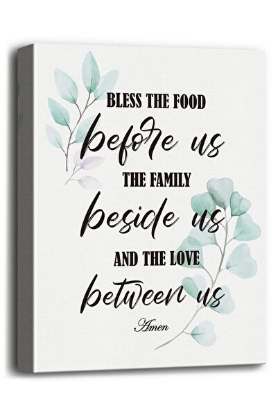 ALAYRA International ملصق "بارك الله في الطعام الذي بين أيدينا" من ألايرا، لوحة جدارية مطبوعة على قماش، ديكور جداري