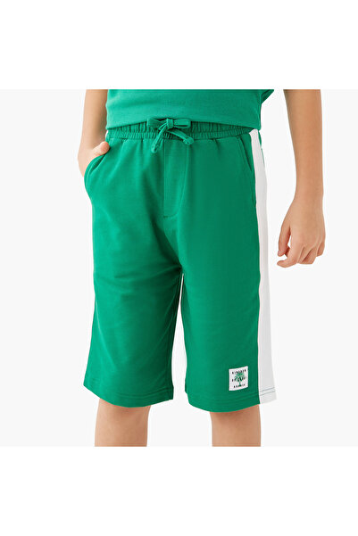 Juniors KSA National Day Print Shorts with Pockets