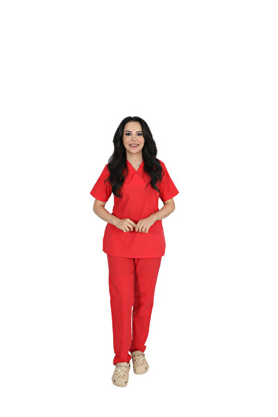 ufukscrubs D/114 Unisex Doctor Nurse Student Thermocotton Fabric Scrubs Set