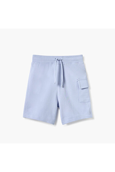 Juniors Solid Shorts with Pockets and Drawstring Closure