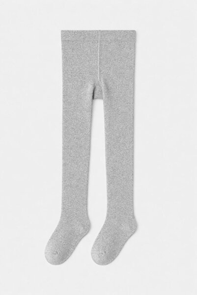 DRESSY LIFE 2-Pack School Socks Washed Bamboo Socks Girls' Pantyhose Gray