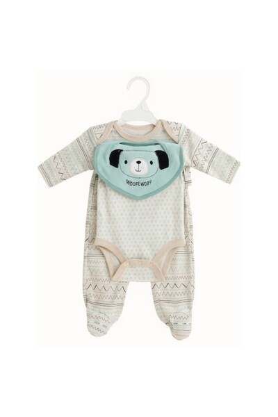 OMS Set bumbac 3 piese 0-3 luni