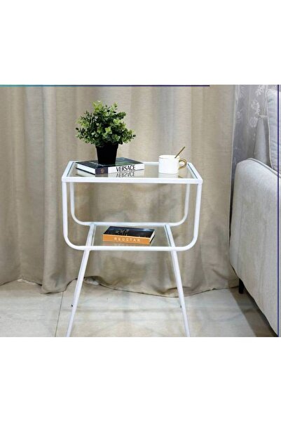 LAMST Side Table with Glass Top