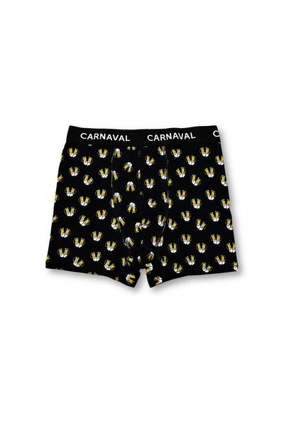 CARNAVAL SOCKS Carnaval Beer Patterned Premium Cotton Men's Boxer -Black Color