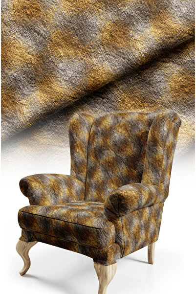 CANİLA Modern Abstract Effect Digital Printed Upholstery Sofa Fabric. Soft Key Cotton Lined Fabric
