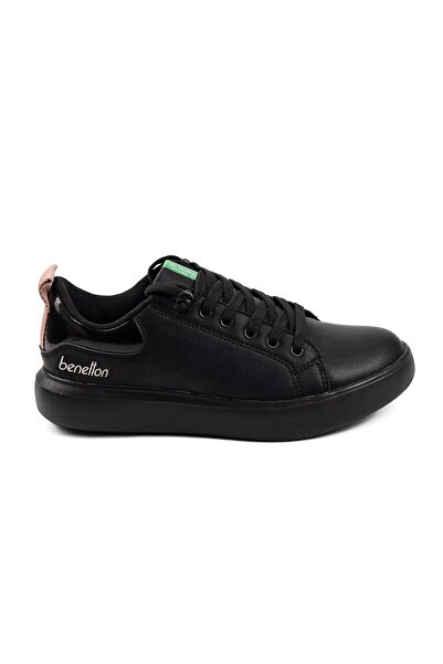 Benetton Women's Black Flat Sole Casual Sports Sneaker Shoes