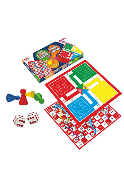 STEM لعبة لودو 2 في 1 مع لعبة السلم والثعبان (كبيرة) (قد يختلف التصميم)