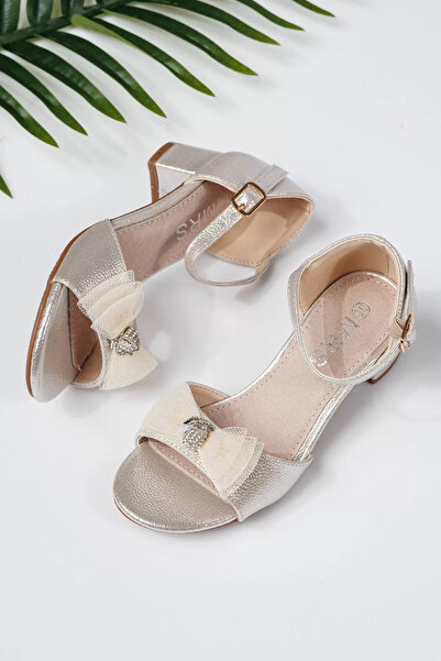 Zaira Sandale fete bej din piele ecologica Raluca2 #21965 - 29