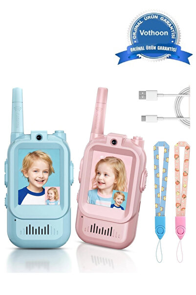 Vothoon Çocuklar İçin Görüntülü Telsiz Konuşma El Telsizi Şarj Edilebilir 50 ...