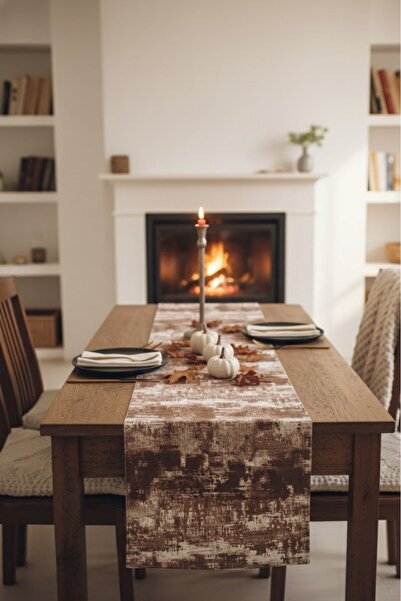 Arma House Dekoratif Lazer Kesim Runner 40x160 cm - Klasik Desenli Silinebili...