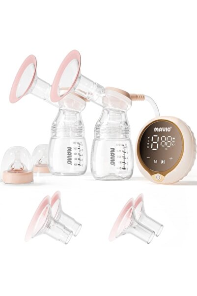 mavio Pompa de san dubla cu 2 biberoane 180 ml, 4 moduri, 9 trepte intensitat...
