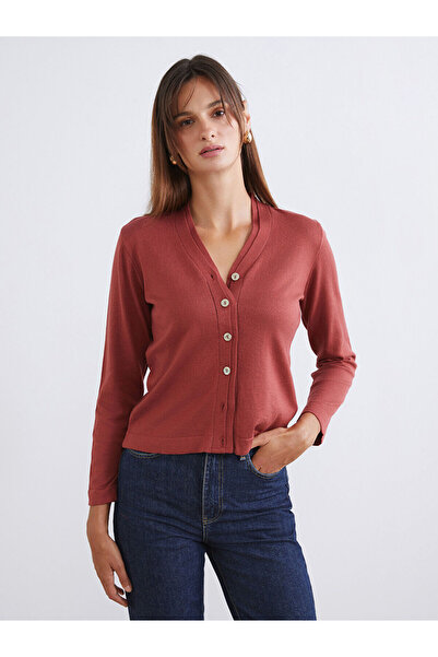 LC Waikiki V-Neck Women's Knitwear Cardigan