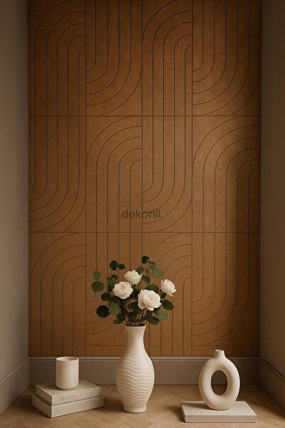 Dekonil Lena Dekoratif Çift Taraflı MDF Oval Duvar Paneli 40*90cm - 1 Adet