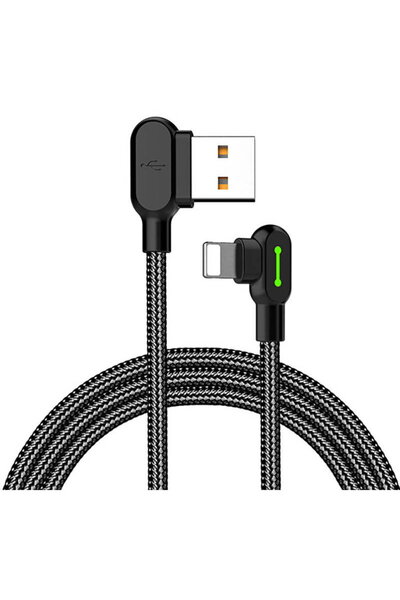 Mcdodo CA-4671 LED Angle USB Lightning Cable, 1.2m (Black)