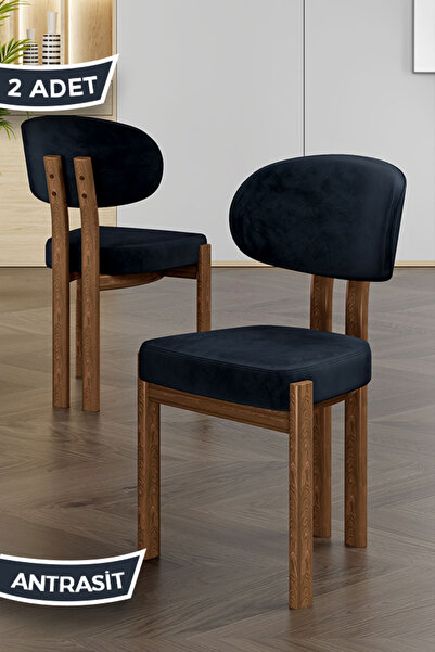 Canisa Dore Serisi 2 Adet Antrasit Babyface Kumaş Metal Ahşap Kaplama Görünüm...