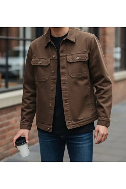 HARMONISTIL Kahverengi Gabardin Kumaş Ceket