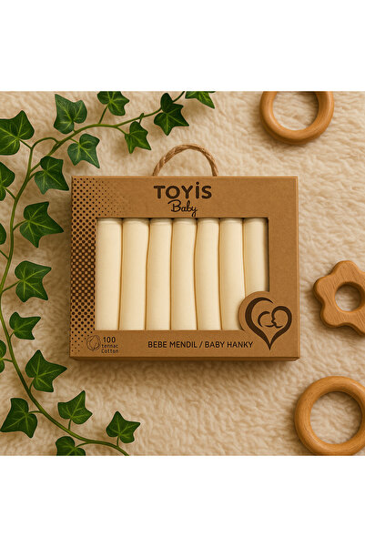 toyis baby 7 Pack Baby Mouth Wipes Beige Color Boxed