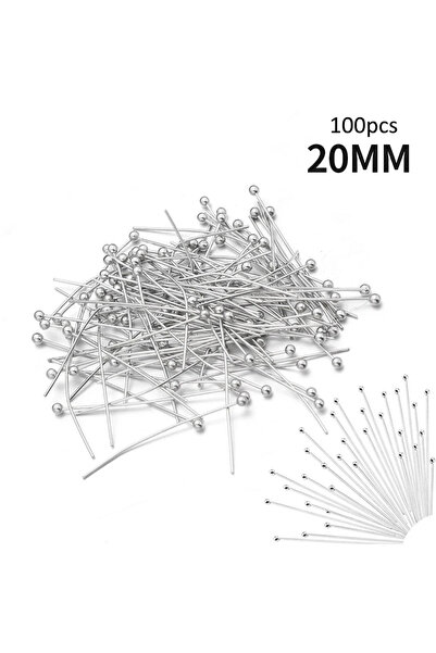 Choice silver 20mm 100Pcs Stainless Steel Ball Pins Silver Gold Plated Head P...