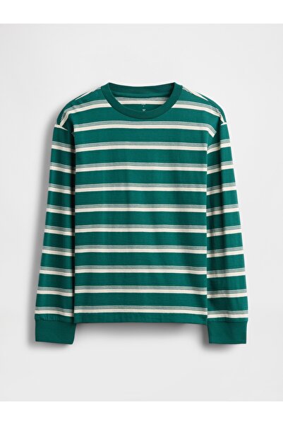 GAP Erkek Çocuk Yeşil Relaxed T-Shirt