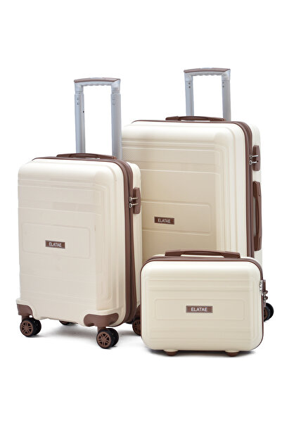 ELATAE V305 Orta Boy & Kabin Boy Valiz & Makyaj Çantası | Polipropilen Kırılm...