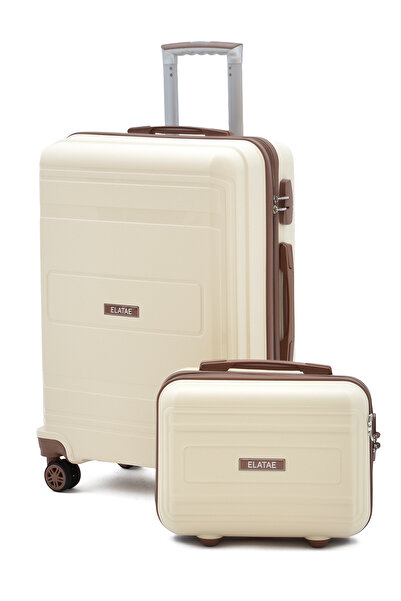 ELATAE V305 Orta Boy Valiz & Makyaj Çantası | Polipropilen Kırılmaz Gövde, Ultra Hafif