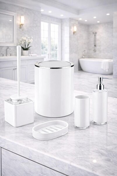 Mim Life Banyo Seti Lüx Akrilik Banyo Wc Takımı Yuvarlak