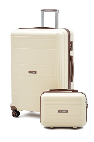 ELATAE V305 Büyük Boy Valiz & Makyaj Çantası | Polipropilen Kırılmaz Gövde, U...