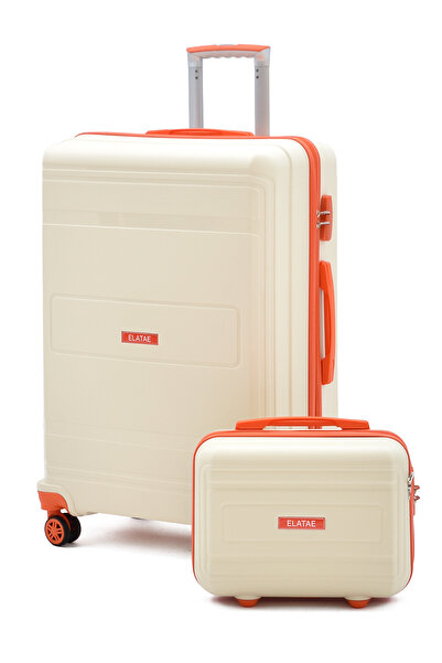 ELATAE V305 Büyük Boy Valiz & Makyaj Çantası | Polipropilen Kırılmaz Gövde, U...