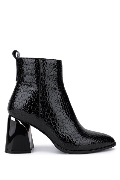 Tamer Tanca Kadın Hakiki Deri Siyah Topuklu Bot