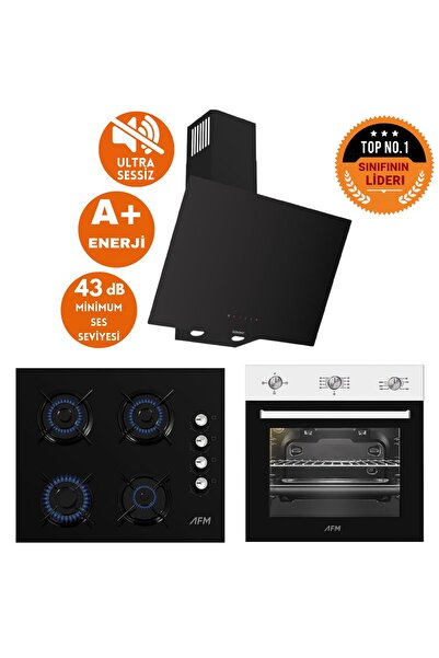 Ferre ve AFM TECH Markalı /SilentART Noa Sessiz Beyaz Siyah Ankastre Set ( D0...