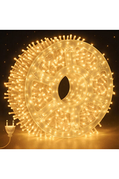 JML1 Instalație de lumină albă caldă de 100 m, 480 LED-uri și bliț cu sârmă t...