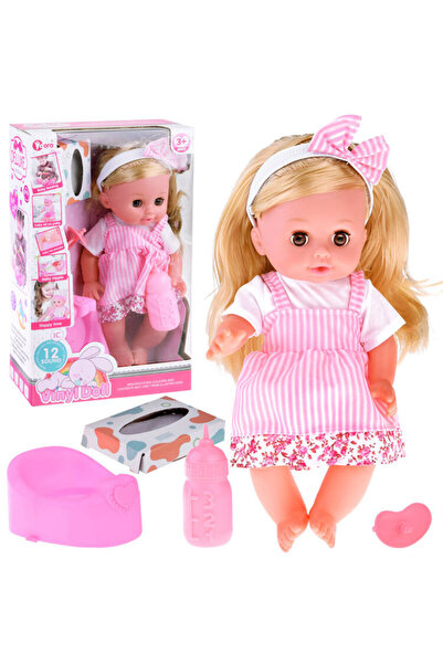 Jokomisiada Papusica interactiva pentru copii Lala, cu par blond si accesorii de ingrijire incluse, inaltime 30