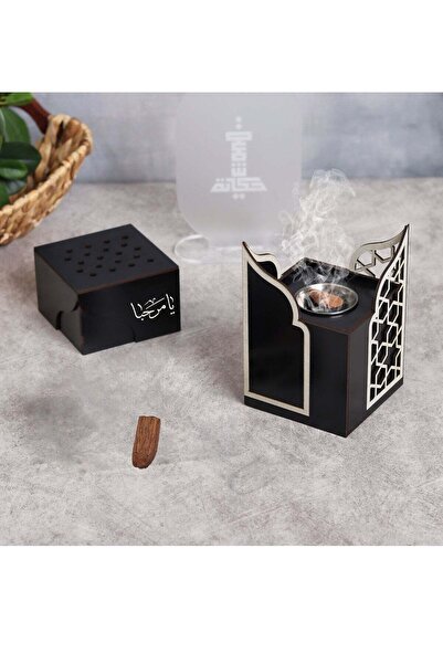 Story of candle مبخره بخور خشبيه بتصميم أنيق وجميل بزخرفة النجوم الجذابة محفو...