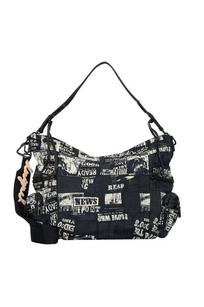 Desigual Zeitungsarica Schultertasche 30 cm