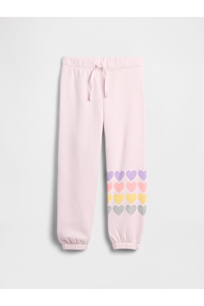 GAP Kız Bebek Pembe Relaxed Pull-On Logo Eşofman Altı