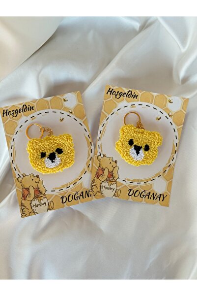 Puffybaby Winnie The Pooh Punch İşleme Anahtarlık - Yenidoğan - Doğum Günü - ...