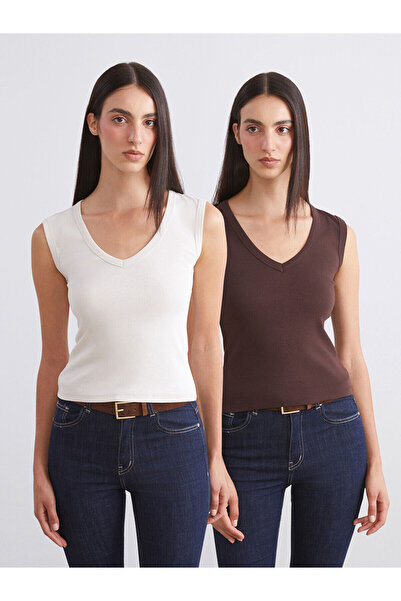 LC Waikiki Seray Yeni Sezon V Yaka Kadın Atlet 2'li