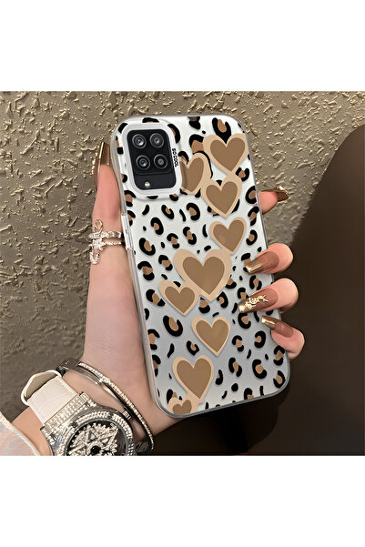 Hontinga حافظة متوافقة مع هاتف سامسونج جالاكسي A12/M12 بنمط باردوس، حافظة هات...