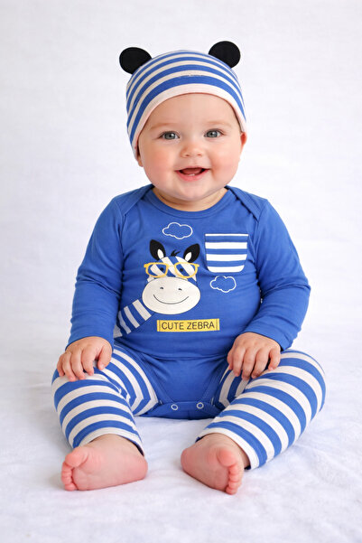 bebekyol Cute Zebra Printed Baby Set