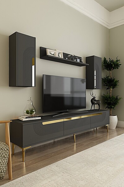 CENEYRA TVR1803AG - MEYRA TVR180 ÜNİTESİ TAKIM ANTRASİT-GOLD 180CM
