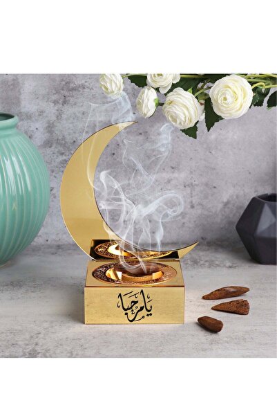 Story of candle رمضان ، مبخره بخور بهلال رمضان مصنوعه من الاكريليك اللامع ، ت...