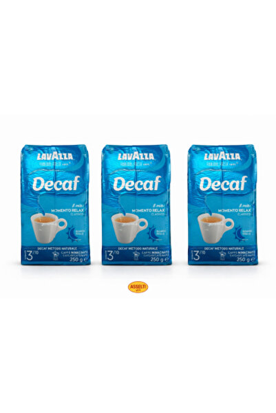 LavAzza Set 3 x Decaf – Decaffeinated Ground Coffee, 250 g