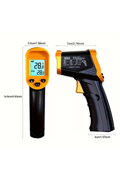 TEKNO İSTANBUL Temassız Dijital Kızılötesi Termometre Tabancası - Yüksek Hassasiyetli Lazer Sıcaklık Ölçer